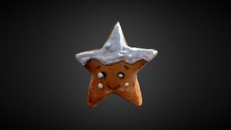 Gingerbread Star (white)
