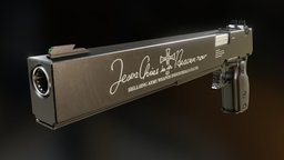 13mm Jackal Hellsing jackal, hellsing, alucard, substance, weapon, blender, gun, anime, 13mm
