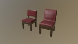 Church Chair Set wooden, leather, prop, seat, collection, church-furniture, leather-seat, asset, pbr, chair, church, wooden-furniture, wooden-texture, church-chair