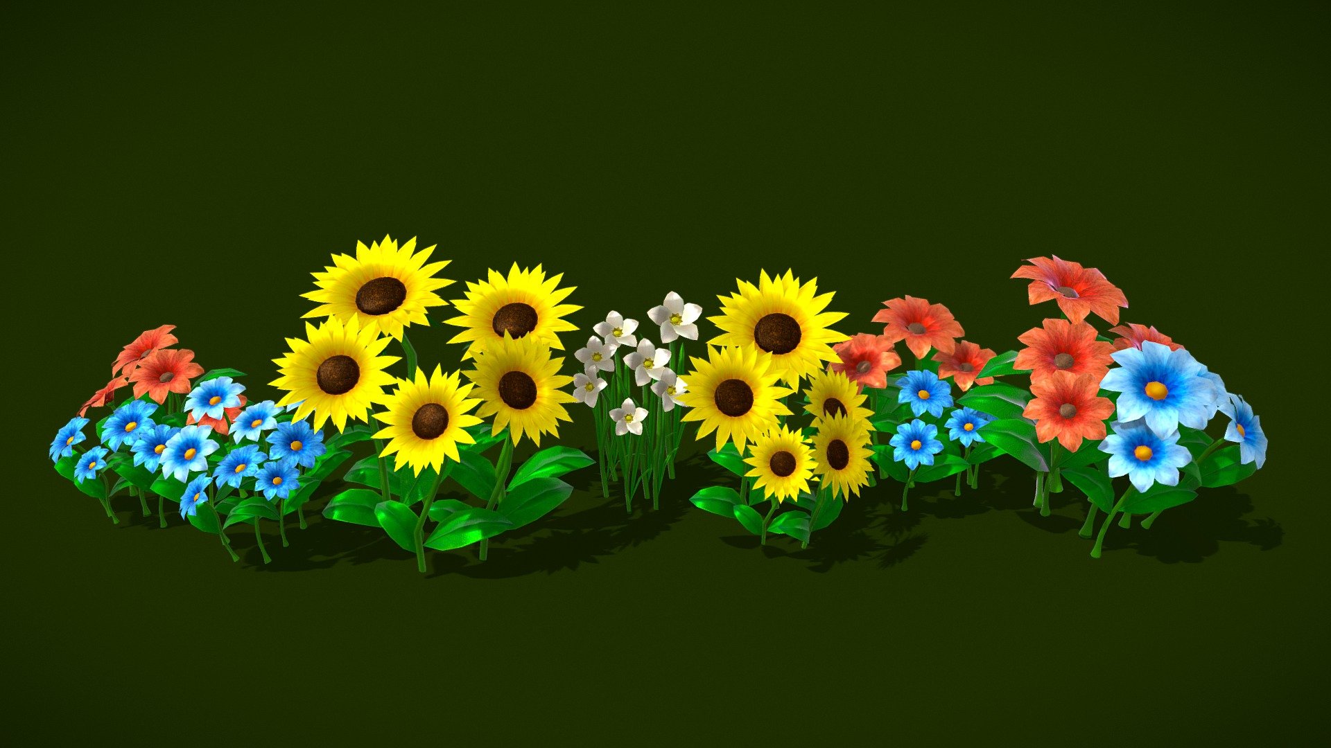 sun flower - Buy Royalty Free 3D model by ostrich (@gohean33) 3d model