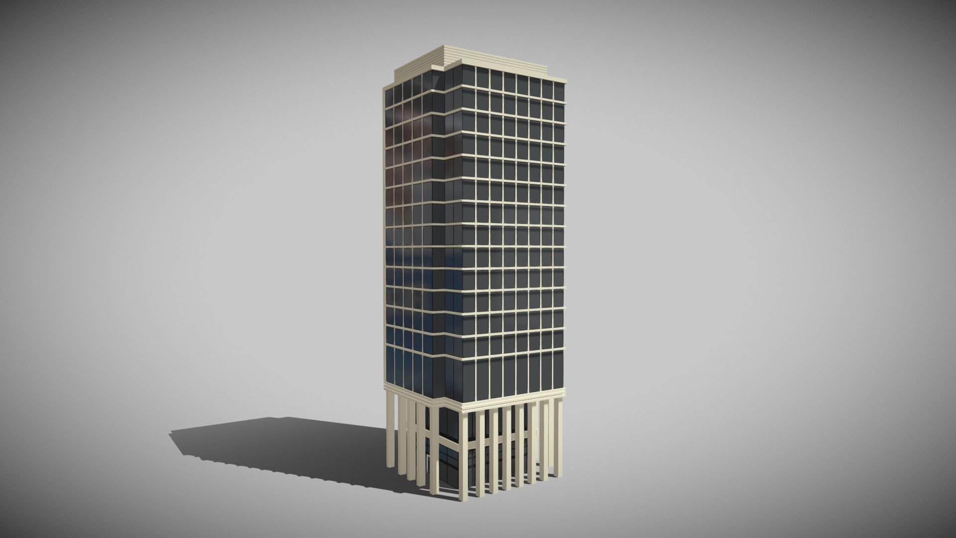 Detailed model of a Commercial Building with no interior, modeled in Cinema 4D.The model was created using approximate real world dimensions.

The model has 12,687 polys and 15,161 vertices.

An additional file has been provided containing the original Cinema 4D project files and other 3d export files such as 3ds, fbx and obj 3d model