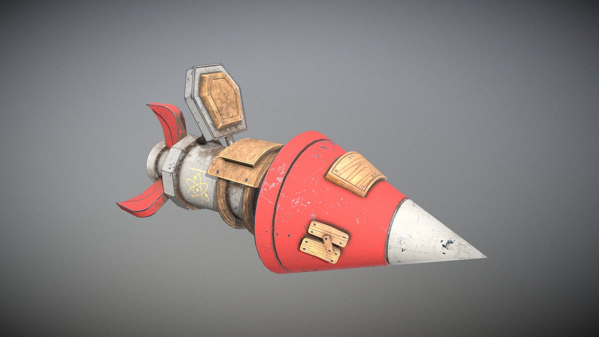 Simple model to use as a game asset - Stylized Rocket - Download Free 3D model by Saeed Safikhani (@saiedbaran) 3d model