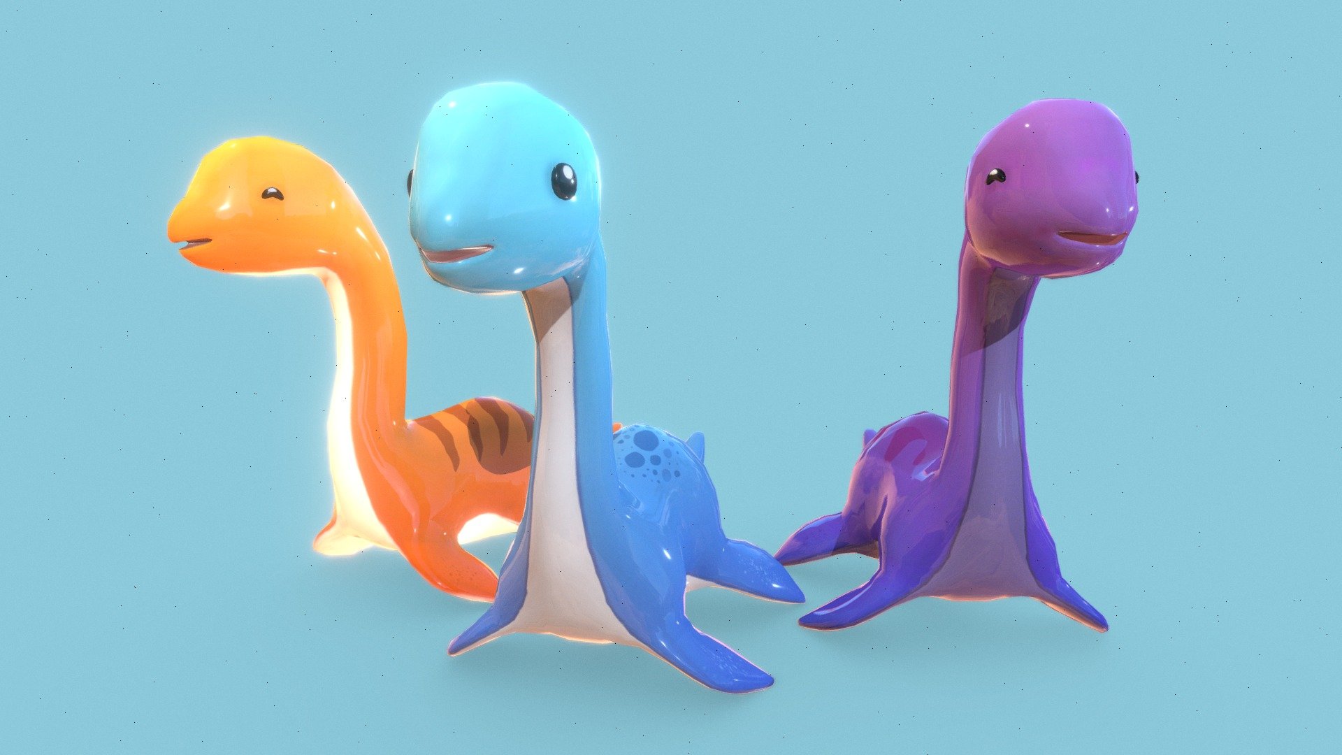 3D Cartoon Dinosaur Plesiosaurus - 3D Cartoon Dinosaur Plesiosaurus - Buy Royalty Free 3D model by Animabyfad 3d model