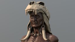 Indigenous face, head, character, human
