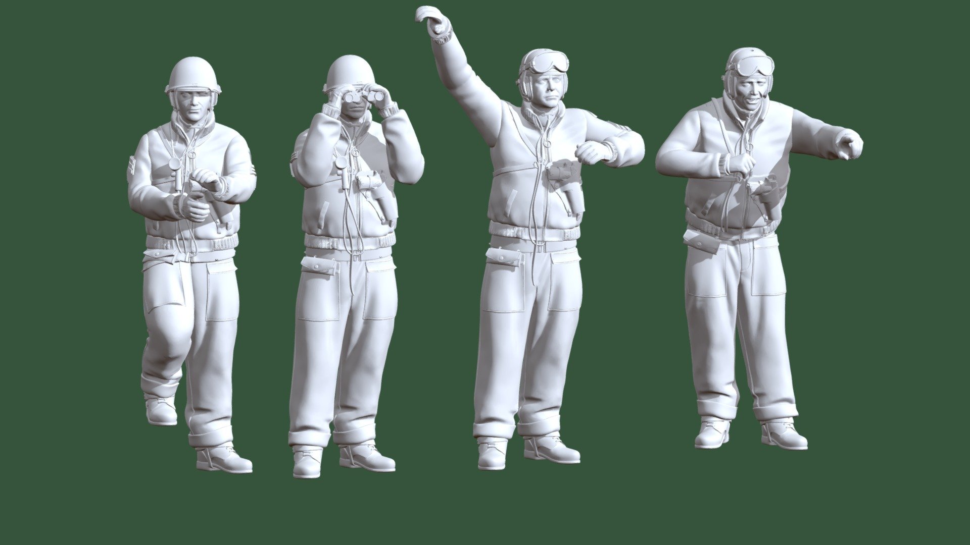 tank crew usa ww2.The format STL. Model for printing on a 3d printer 3d model