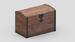 Treasure Chest Box 10 Low Poly PBR Realistic wooden, chest, case, medieval, safe, ready, furniture, vr, ar, furnishing, realistic, old, box, content, casket, low-poly, game, 3d, pbr, low, poly, mobile, wood, fantasy, container, storing