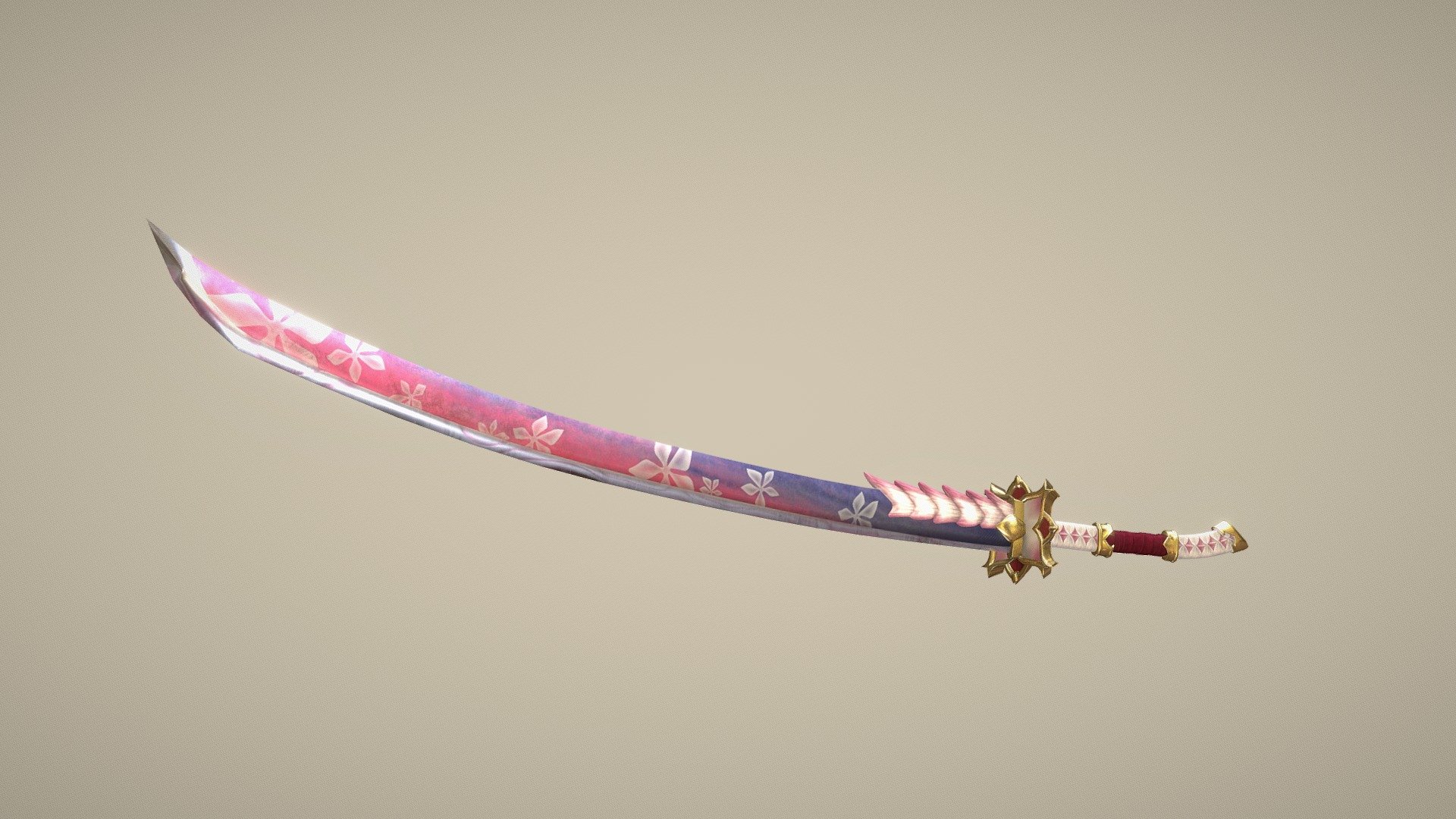 This is a fan art model of the Mizutsune Longsword from Monster Hunter Generations. I had a lot of fun working on it, and I'm happy with how it turned out. I used Maya and Substance Painter 3d model