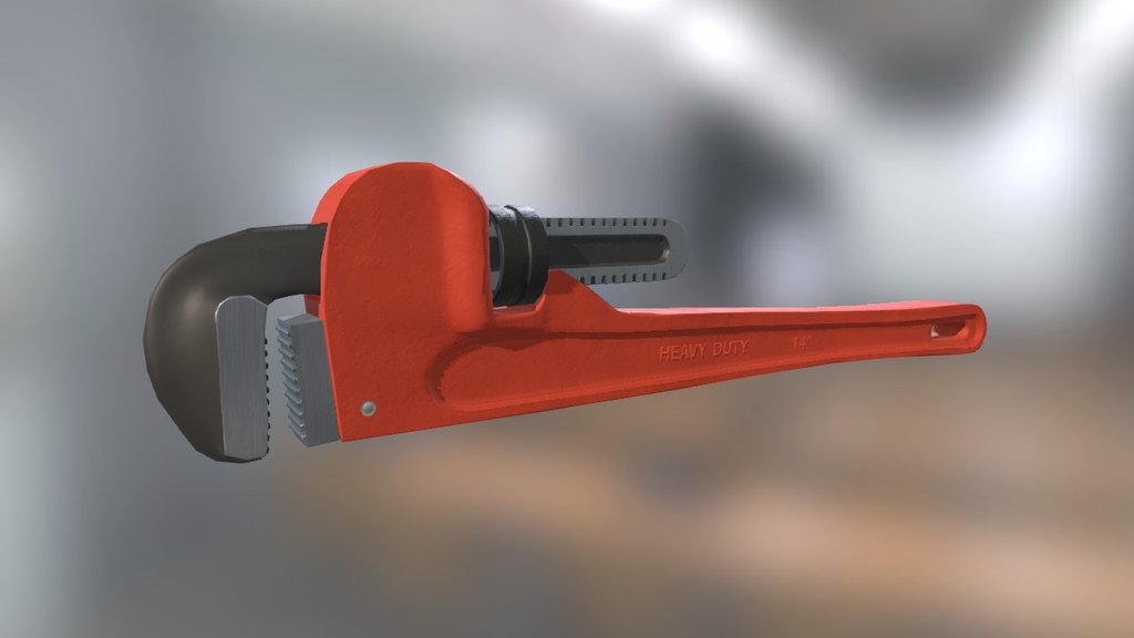 Pipe Wrench - 3D model by samvermeir 3d model