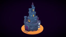 Castle Cake castle, cake, sketchfabweeklychallenge, substance, cartoon, blender, mobile, stylized