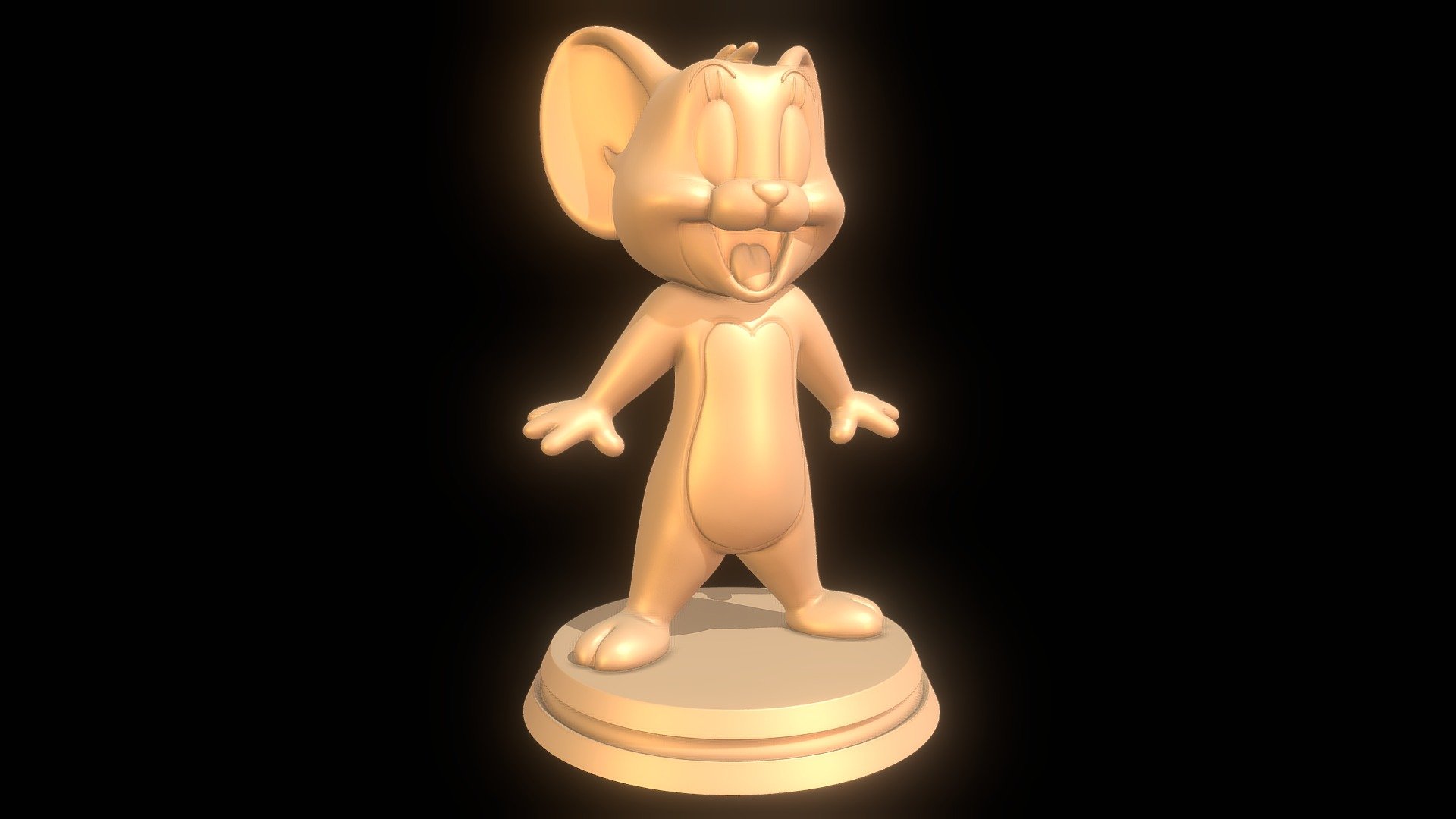 Classic Character. See the model colored here https://www.deviantart.com/sillytoys/art/Jerry-Tom-and-Jerry-3D-print-model-919313921 - Jerry - Tom and Jerry 3D print model - Buy Royalty Free 3D model by SillyToys 3d model
