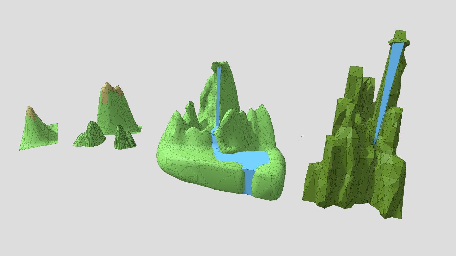 A collection of low poly models to create stylized flat shaded environments.

Ready for Virtual Reality (VR), Augmented Reality (AR), games and other real-time apps 3d model
