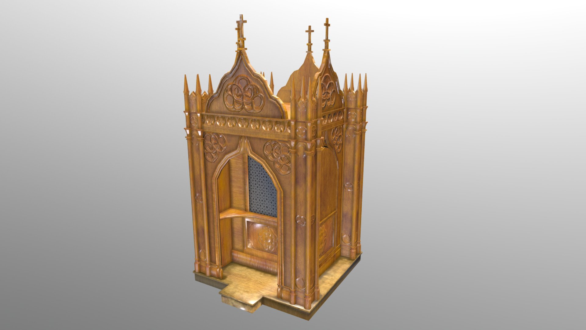 This confessional is based on these from Mediolan cathedral 3d model