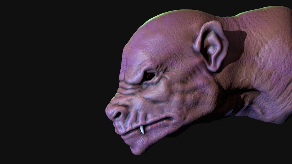 I did this monster head for study to creature creation .
Zbrush / 3D Coat
Inspiration from Adam Skutt : https://www.artstation.com/artwork/YKq2w
More render at my Artstation: https://www.artstation.com/artwork/JWd8v - Lycan Soldier - 3D model by Siamak Tavakoli (@payamtavakoli) 3d model