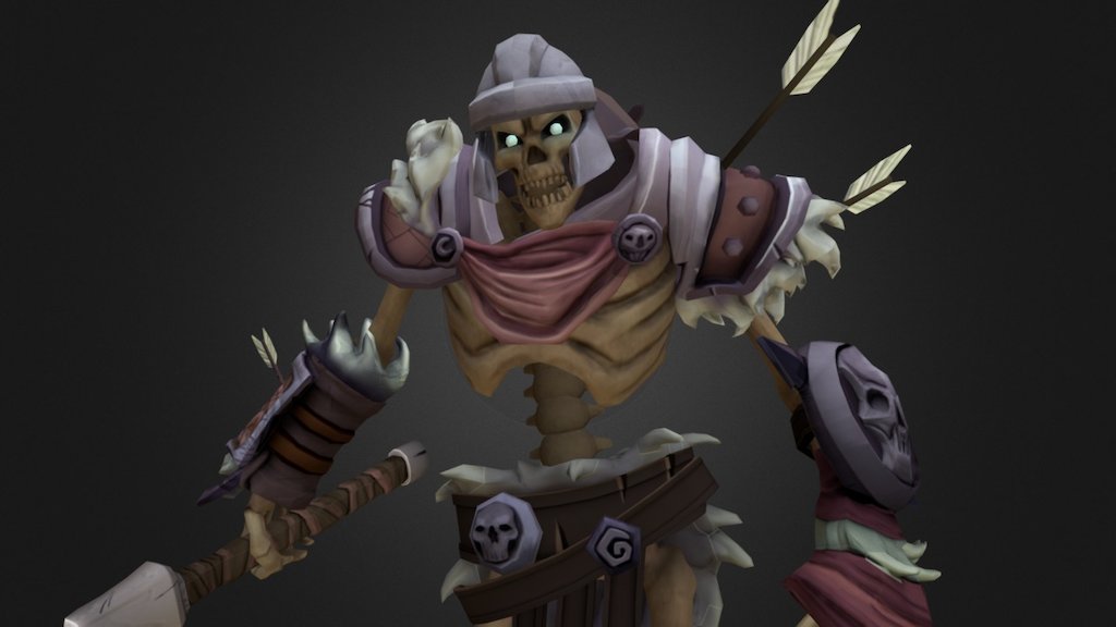 Hey guys, 

This is a an old skeleton warrior character I worked on and never got
the chance to upload it here.

The concept is from the game Darksiders 2 (awesome game!). 
I learned a ton about hand painted texture and character workflow. 
Thanks to Igor Kreinin for the guidance!

You can check more of my work at my Artstation page https://www.artstation.com/artist/ecas - Skeleton Warrior - 3D model by ecas 3d model
