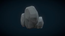 Stylized low-poly stone warcraft, assets, prop, rocks, blizzard, orb, props, props-assets, substancepainter, handpainted, game, blender, texture, zbrush, stylized