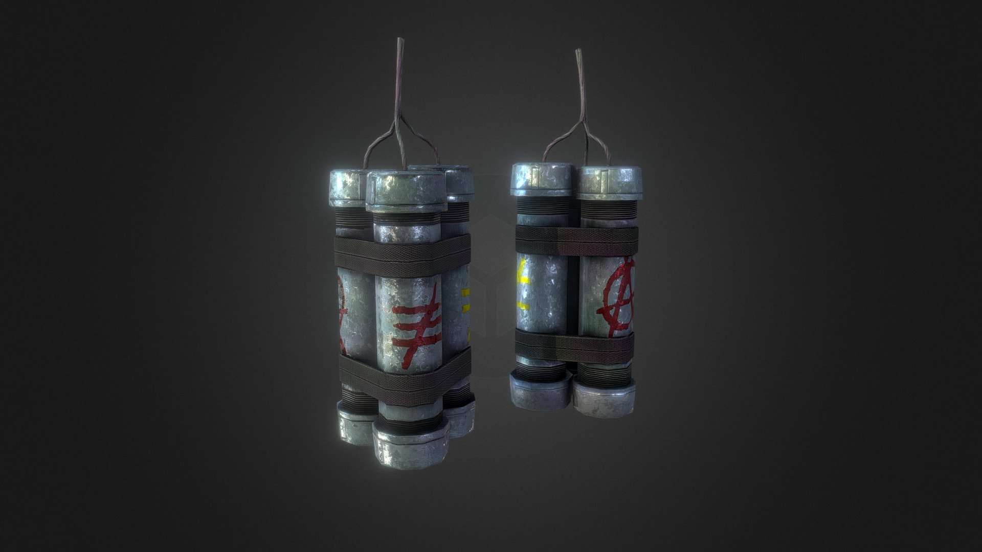 Pipe Bombs - Pipe Bombs - 3D model by CGTrain (@SalvadorMata) 3d model
