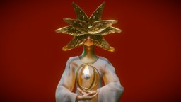 Seraph ancient, wings, angel, god, ready, goddess, heavenly, 4k, bible, religion, mythology, mask, woman, robe, celestial, mythical, religious, seraph, being, character, game, blender, pbr, design, female, creature, free, gold, horror