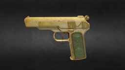Old USSR Soviet Plastic Toy Gun Pistol Scan