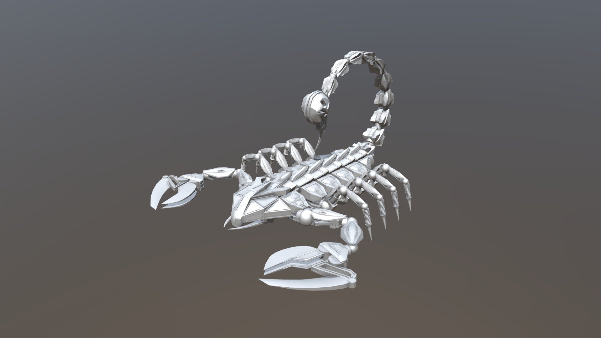 A mechanical Scorpion done for modeling class in school. Model was completely done in Blender 2.8. The goal was to make a cool, complex and interesting looking mechanical model without being concerned about the polycount etc 3d model