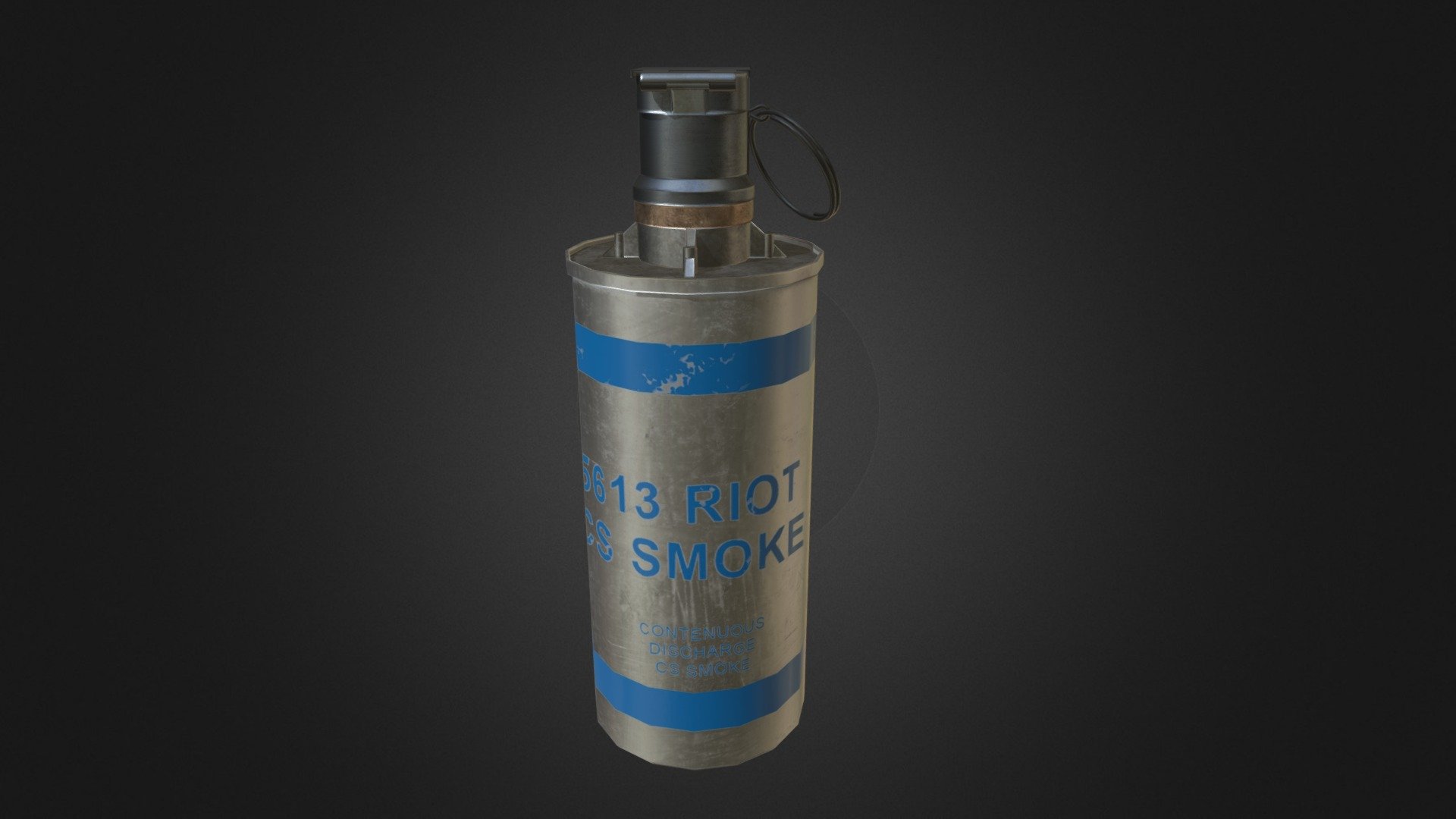 Tear Gas grenade - 3D model by akamx 3d model