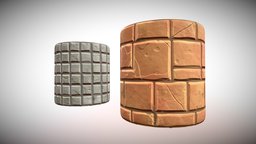 Stylized Bricks Texture designerpaintertextureshandpainted, substancepainter, substance