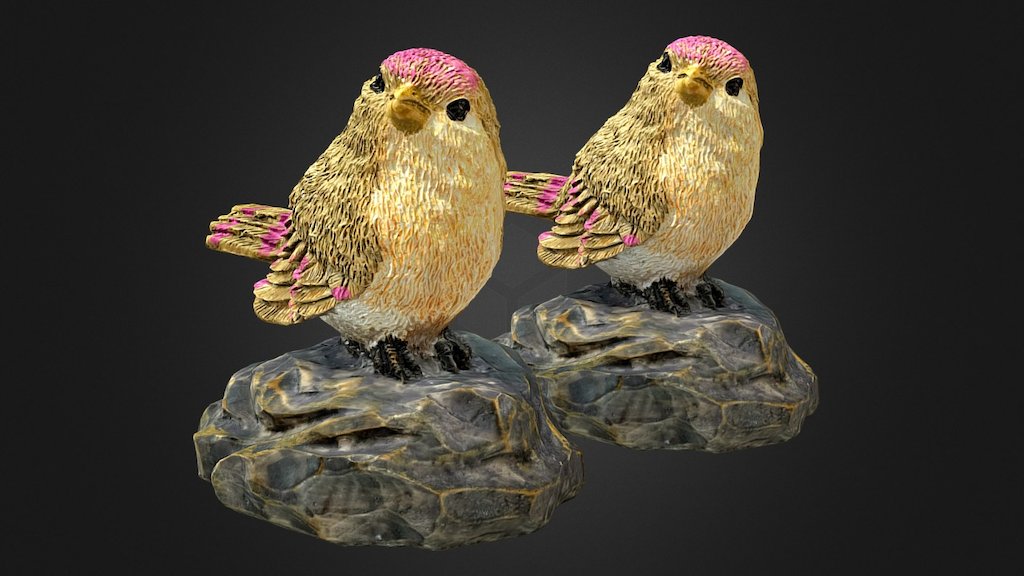 Small Birdie garden figurine scan.

RAW scan (~1mln poly) + 4K Color map.
LowRes (~30K poly) + 4K Color/Normals/Occlusion Maps 3d model