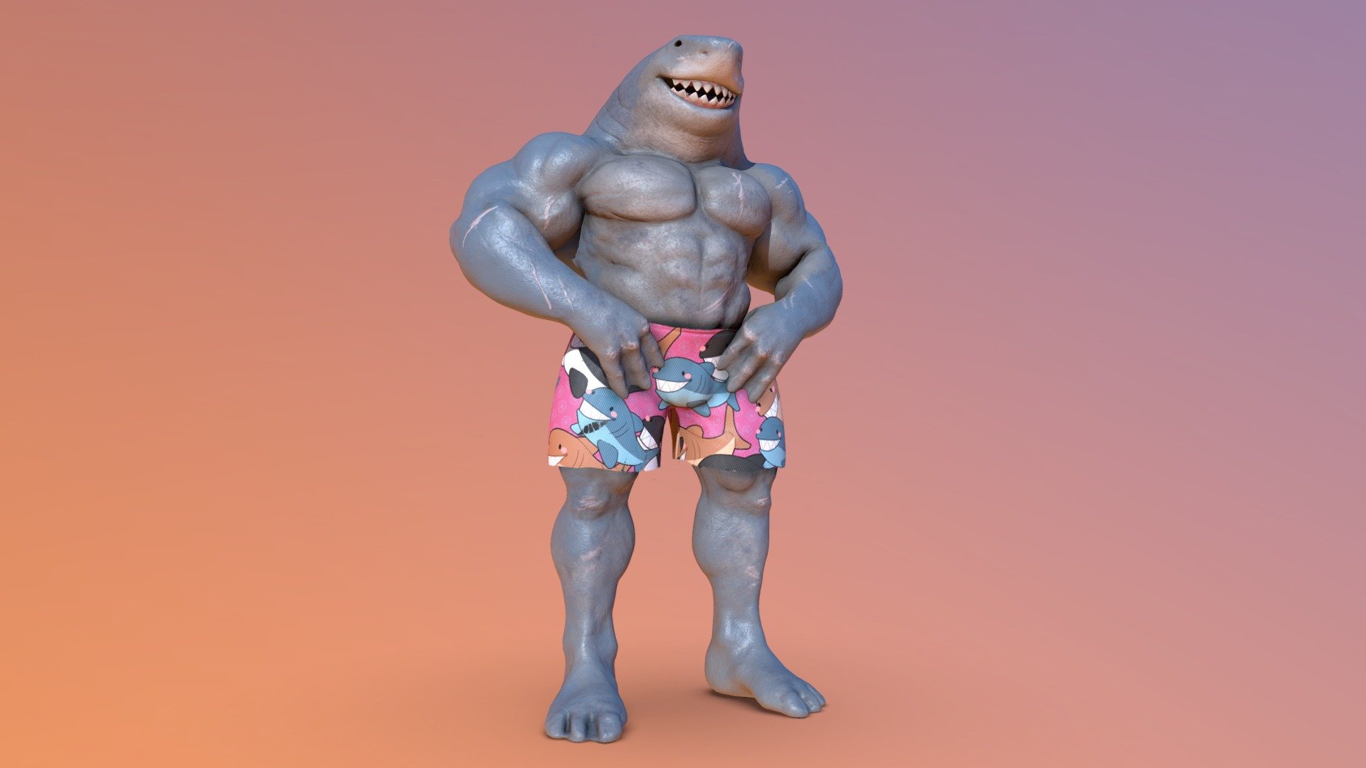 This is my take on the adorable Nanaue from suicide squad, however i decided to make him a bit more buff and beach ready!


summerbod
sculpted in Zbrush, textured in substance painter 3d model