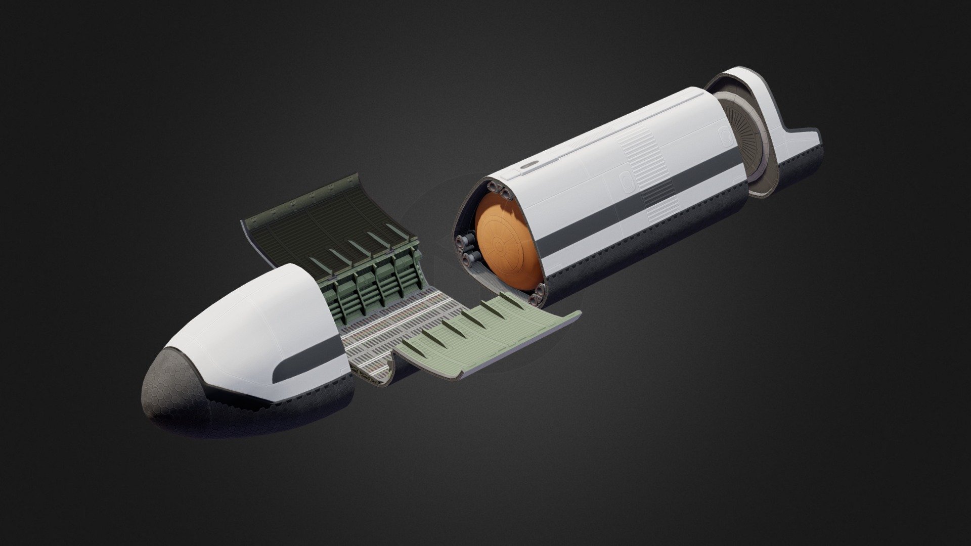 Some parts from a KSP-inspired parts pack 3d model