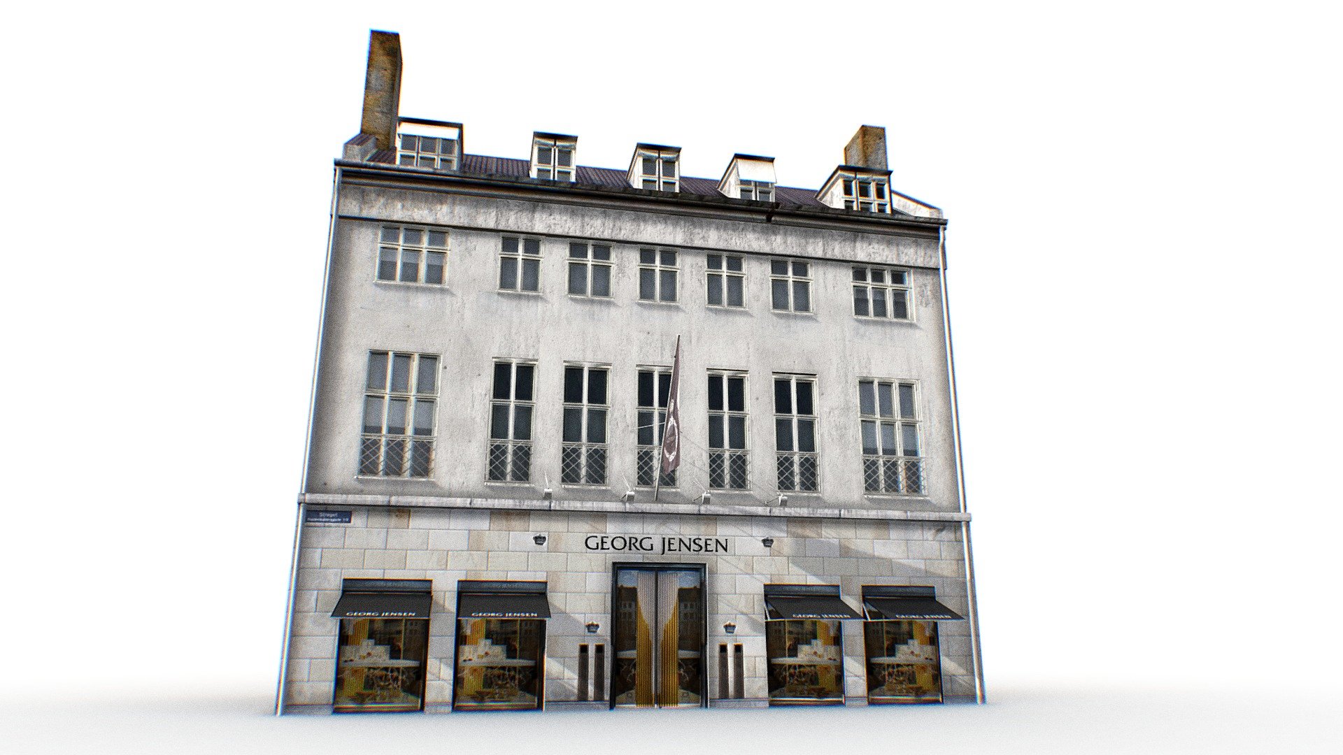 Copenhagen Old Building - Georg Jensen Store 3D Building - Copenhagen Old Building - Buy Royalty Free 3D model by Omni Studio 3D (@omny3d) 3d model
