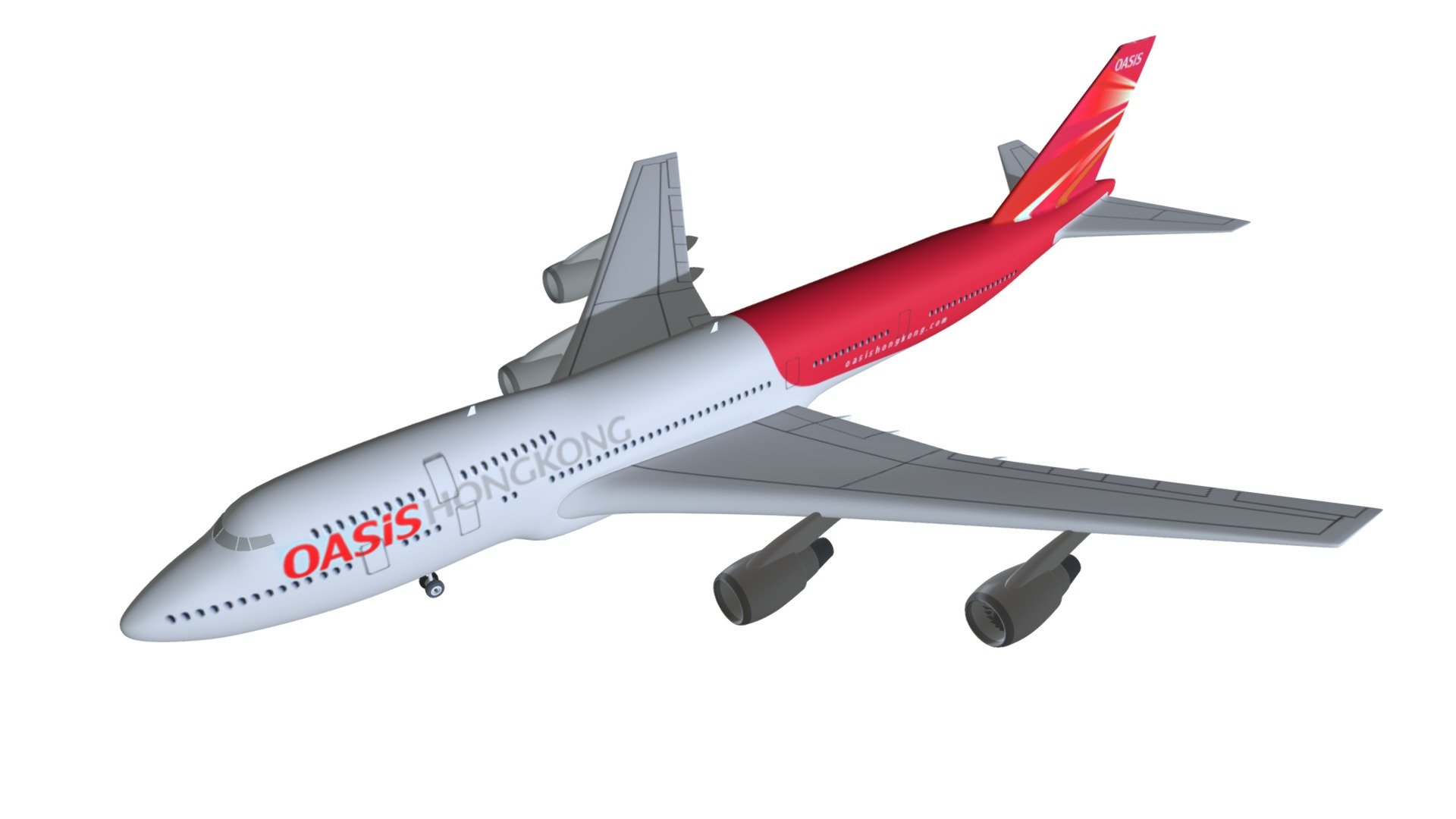 High detailed 3d model of Boeing 747. Textured as Hong Kong Airways.

If you need other 3d formats, please contact us 3d model