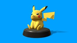 Pikachu cute, pokemon, pikachu, 3dprintable, pokemonmodel, pokemon3d, character, 3dprint, 3d, model