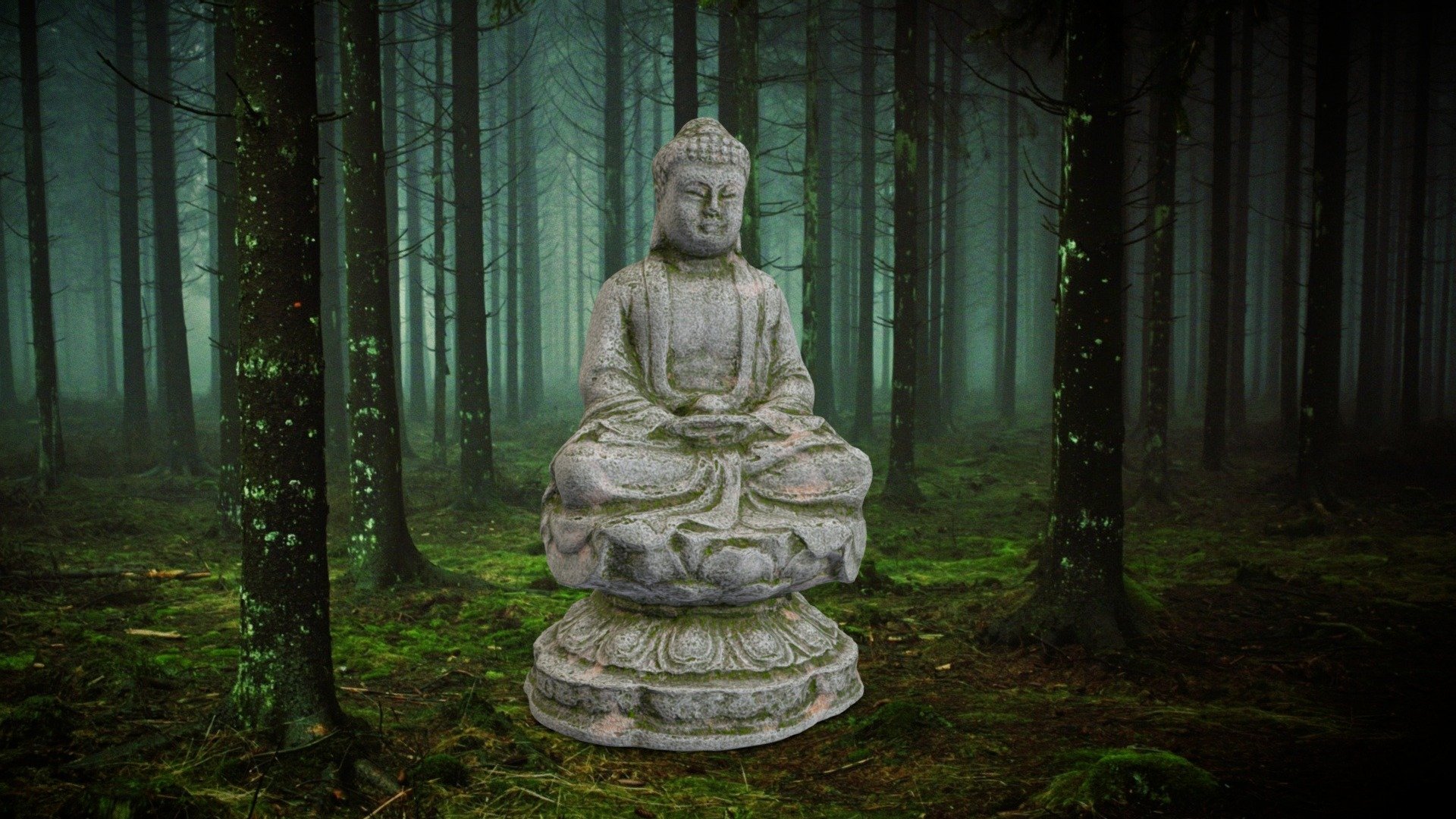 Buddha Statue - (Dhyana Mudra) - Buy Royalty Free 3D model by PhotoGramGear 3d model