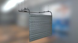 realistic metal garage door