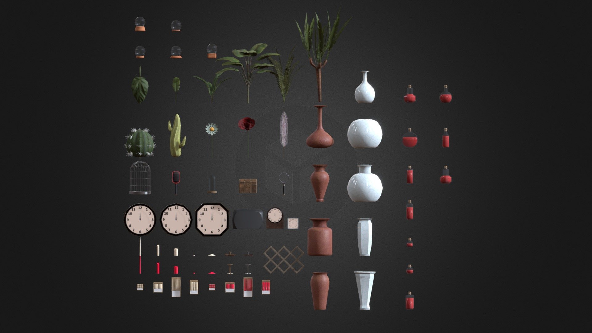 Decoration asset set containing various objects that can be used to fill the background. Game ready mid to low poly assets with various texture sizes aimed at 10.24 PX/CM texel density.

Addition file includes 2 LODs for each object and some color variations on select items.

By Studio Semitorus 3d model