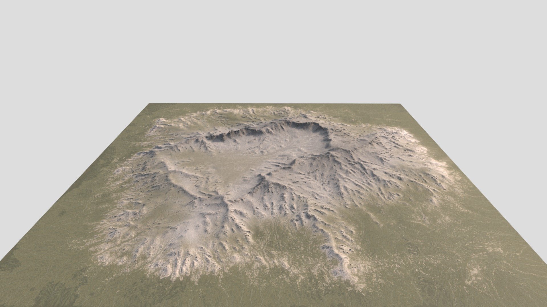 Volcano Mountain Range V.6

Optimized 3D Model of Large Volcano Mountain Range ready for Cinematics, Animations, and Games. This asset is native to Blender and Unreal Engine 5. This asset is based on a 5000x5000 km area but can be scaled to fit your needs and is meant for medium to far shots.

This mesh is Optimized to only have more triangles where needed, while flatter areas contain less triangles.

This Asset Includes:

12, 4K Textures (Color, Color w Lava, Normal, Displacement, Texture, Flow, Occlusion, Slope Mask, Vegetation Mask, Snow Mask, Emission, Height) 2, 4K CC0 Tileable texture sets for additional Detail (Rock and Grass) (Color, Normal, Displacement, Roughness)

3 LODs (LOD0.fbx, LOD1.fbx, LOD2.fbx) .Blend and .Uasset use LOD2, but can easily be replaced for higher LOD for more detail

.Blend contains a Geometry nodes System to easily scatter Trees and vegetation on the terrain in a realistic fashion using the Vegetation mask or custom textures.

.PDF FILE FAQ and Guide Included - Volcano_Mountain_Terrain Version 6 - Buy Royalty Free 3D model by Desertsage 3d model