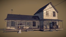Ranch style house (Coopers from Interstellar) american, interstellar, modular-construction, midwest, model, house, home, modular