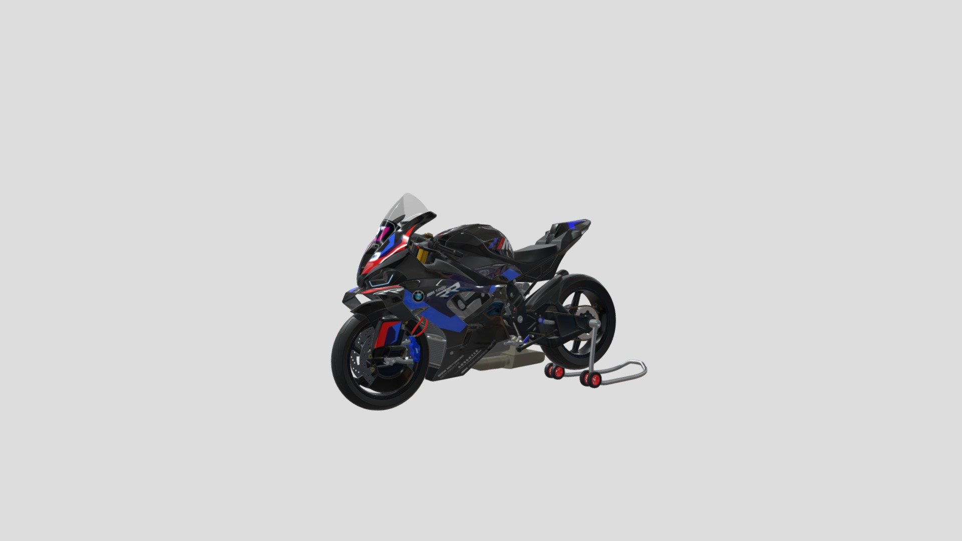 The newest generation of BMW M1000RR Track Version. ready for game or animation. There are available UV Map for the Textures 3d model