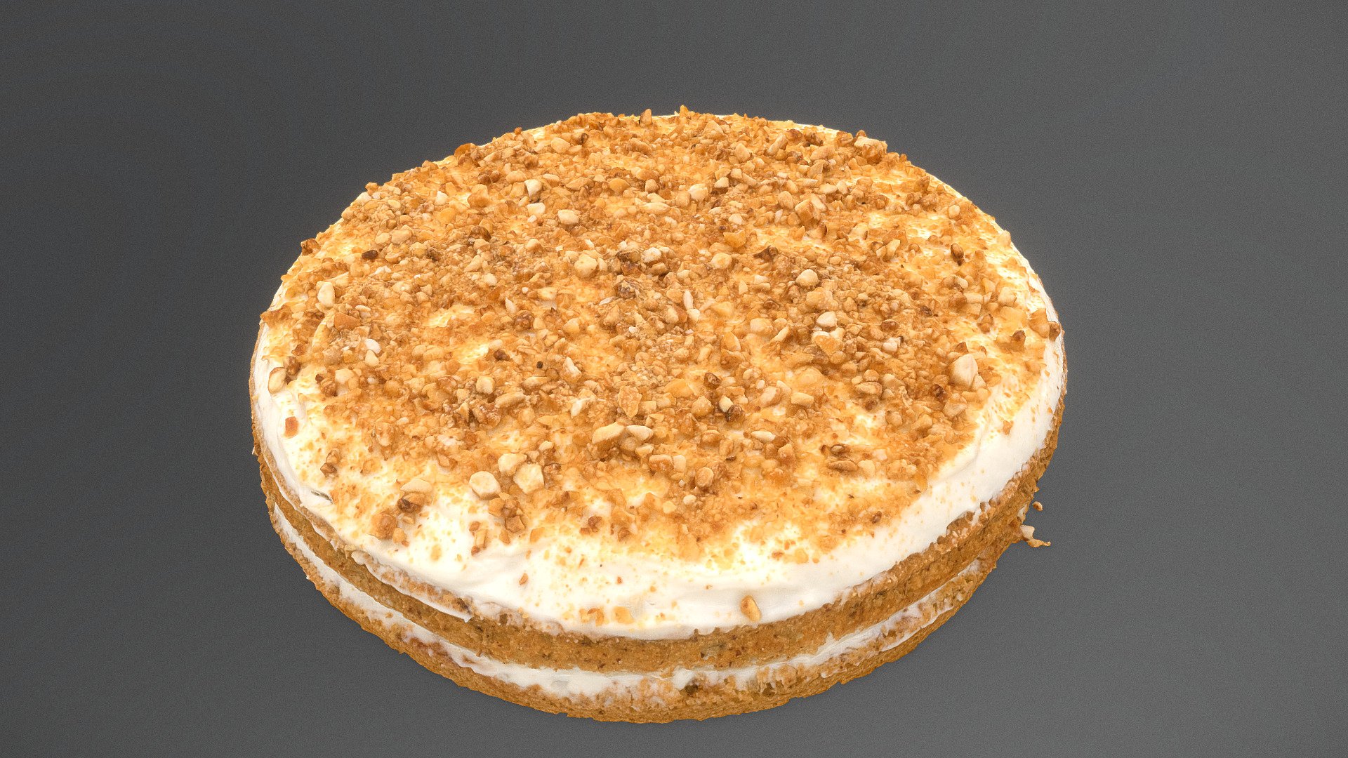 Traditional homemade czech Honey cake (Medovník) with cream and grinded nuts topping 3D model

photogrammetry scan (80x36mp), 1x8k TIF texture + hd normals and EXR displacements  (as additional .zip download) - Honey cake - Buy Royalty Free 3D model by matousekfoto 3d model