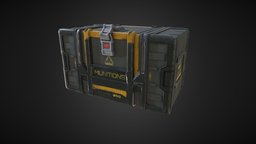 Ammo_Crate (Concept of Colin Geller) dae, crate, prop, ammo, doom, ammobox, military-equipment, daehowest2018, crate-substance-painter-doom, substance-painter, military, sci-fi