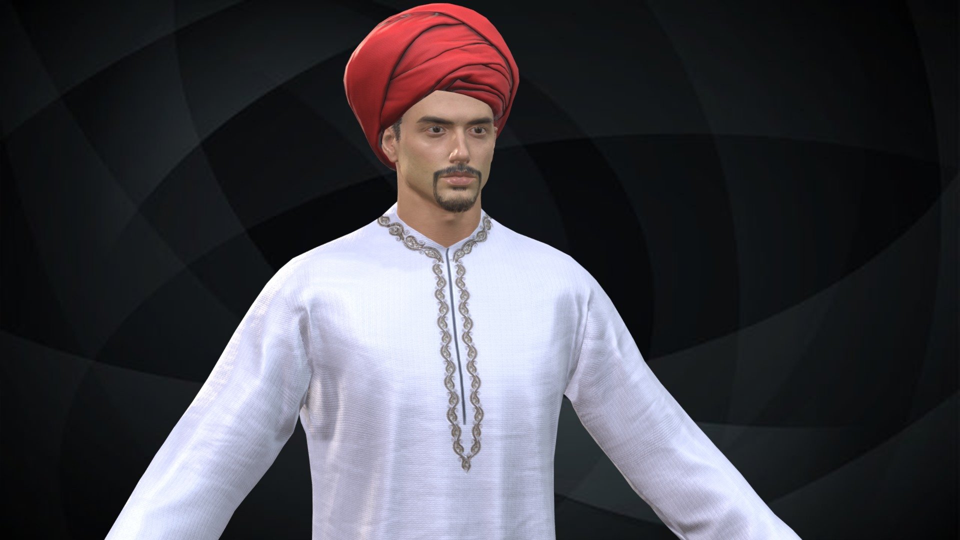 High-quality AAA game-ready 3D Male Character

The version of Maya is 2019.Blender file 2.83(unrigged)

Compatible with Unity and Unreal or any real time renderer Optimized and game ready

Materials: 8 Total Materials (Face,Body, Eye,Eyebrows,Eyelashes ,Hair,brows ,cloth,shoes,hat)

Body Under Clothes: Yes

Realtime Hair beard Cards: Yes

Textures: Face 4096.Body 4096. Eyes 1024 .Eyebrows 2048.  Hair 4096. cloth(2colorways) 2048 .hat2048 hair beard 4096.

The skin uses the Specular pbr texture , and the equipment part uses the metalness pbr texture .

The compressed package contains the maya file, the FBX file, the Marmoset toolbag files,the blender file and all the texture files.

Have a nice day~ - Indian traditional cloth suit for man - Buy Royalty Free 3D model by Vincent Page (@vincentpage) 3d model