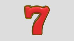 Seven Symbol symbol, 7, seven, reel, slots, game, casino-game-assets