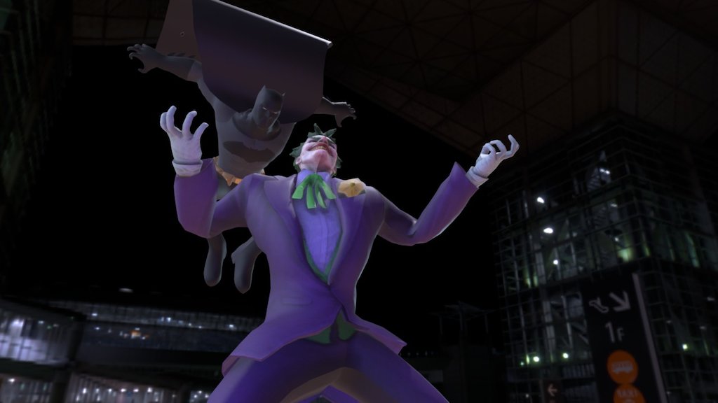 Batman and Joker - Joker Vs Batman - 3D model by Cozmode 3d model