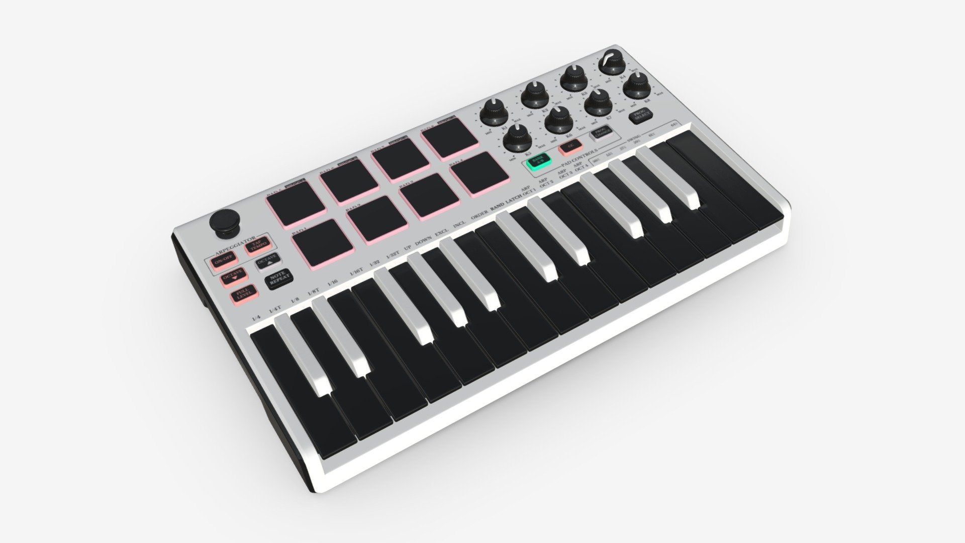 Mini keyboard controller 25-key - Buy Royalty Free 3D model by HQ3DMOD (@AivisAstics) 3d model