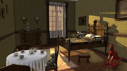 Childrens room room, victorian, kids, bedroom, children, toys, doll, rooms, nursery, unrealengine4, chest-of-drawers, childrensroom, ssrchallenge, unity, low-poly, substance-painter, horse, zbrush, interior