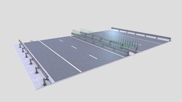 Tileable Freeway v1 dae, traffic, highway, road, cone, barrier, noai
