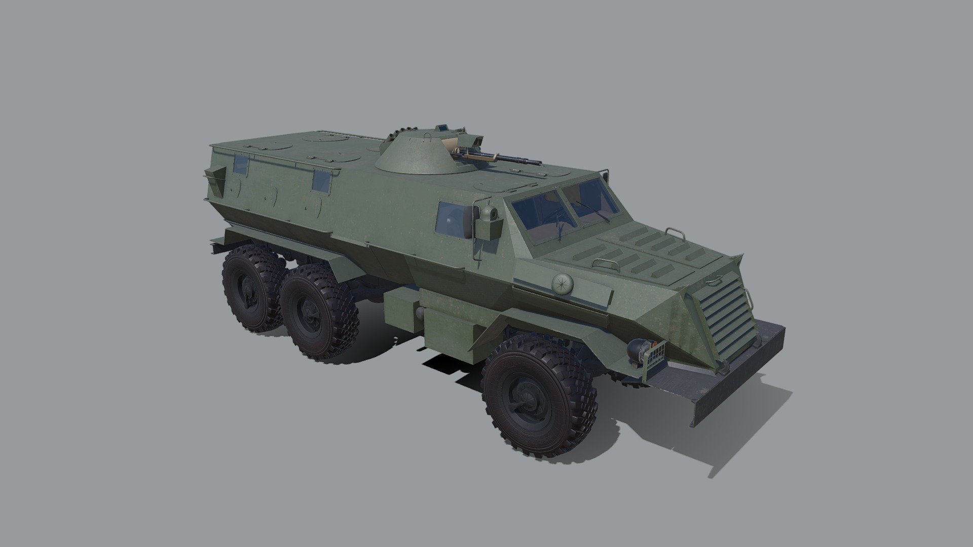 Chekan was built on the basis of the Ural 432007-0111-31 truck with a 6x6 wheel arrangement. It has anti-bullet and anti-fragmentation armor, as well as mine protection. On some specimens, you can also see a small turret with a machine gun. These armored cars were noticed during conflicts in Syria, Libya, Sudan and the Central African Republic by mercenaries of the Wagner private military company 3d model