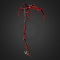 Scythe reaper, ready, scythe, mmo, cordy, cordy3d, cordymodels, weapon, game, low, poly, magic