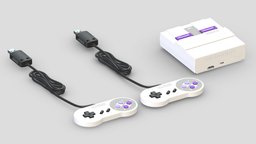 Super Nintendo Entertainment System grip, pro, games, switch, gaming, case, console, dock, nintendo, classic, equipment, charging, pad, snes, nes, controller, gamepad, devices, edition, joy-con, game, 3d, model, technology, video, super, mario