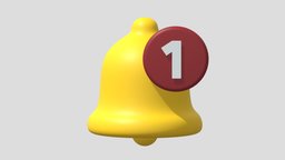 Cartoon Notification Bell With Reminder Number