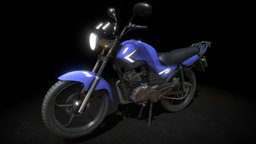 125cc  Motorcycle bike, motorbike, substancepainter, substance, 3d, blender, model, sketchfab